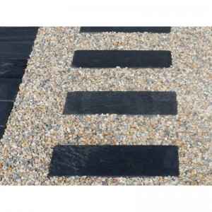 Pedras de jardim japonesas com pátina, 50x25 mm - Pacote com 14 unidades