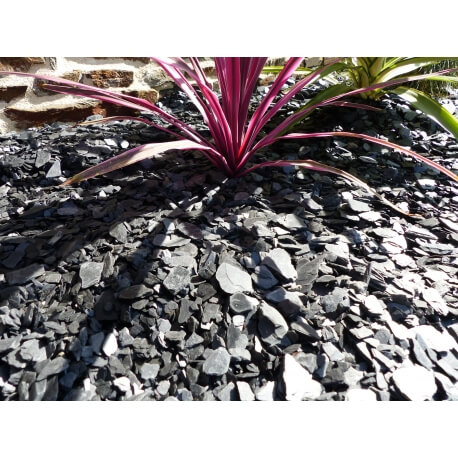 Paillage d'Ardoises NOIR - PACK pour 10 m² calibre 6-24 mm