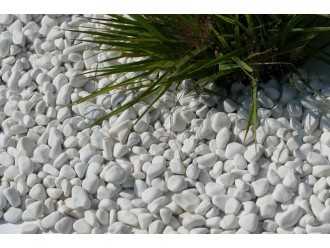 Glanzende Witte Kiezel 12-24 - zakken 20 Kg