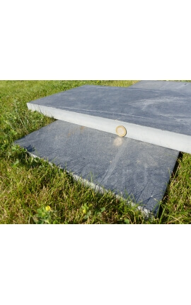 Terrasse von 40 M² in gesägten Platten von 80x80