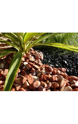 Red Pebble Packung mit 5 M² Kaliber 12-24 mm