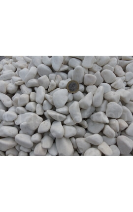Galet blanc brillant