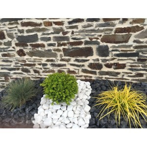 Poliertes schwarzes Kieselkaliber 40-60 mm