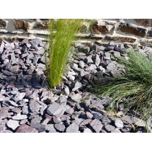Paillage Ardoise Violine  30-50 - Pack 7 m² - 21 sacs - 420 kg