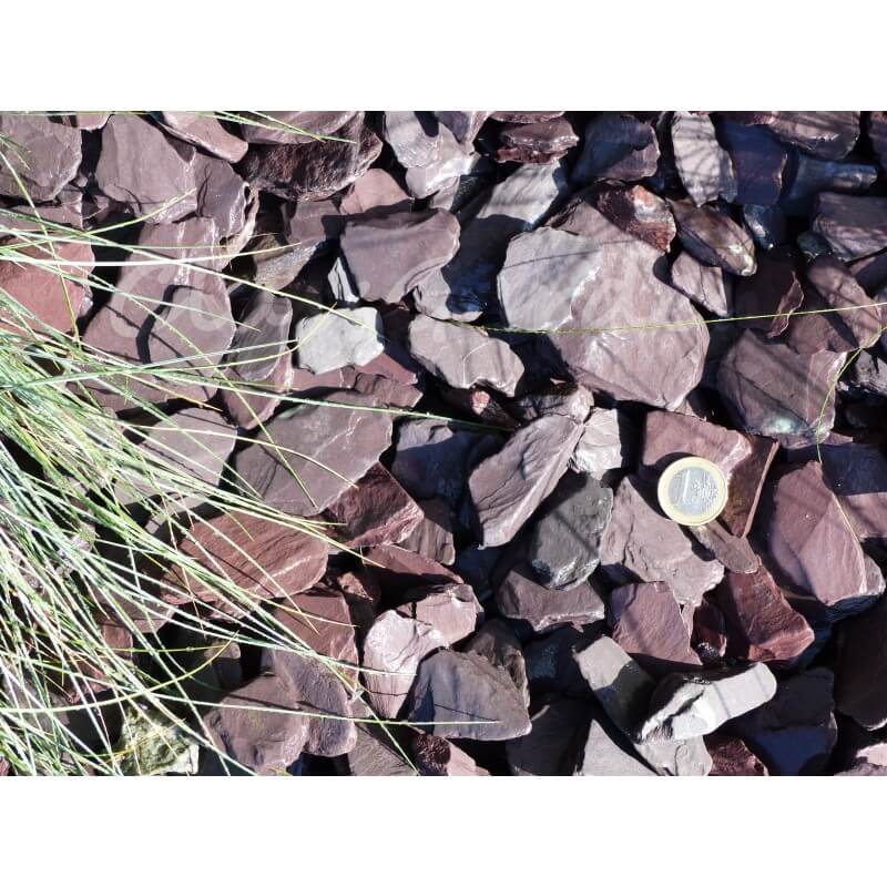 Leisteenmulch Paarse  30-50 - Pak van 10 m² - 30 zakkens - 600 kg