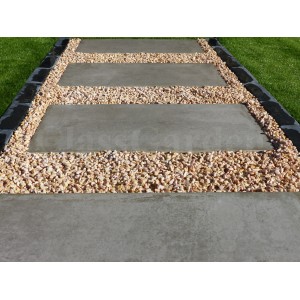 Trittplatte Farbe Beton Grau - Packung mit 18 Fliesen