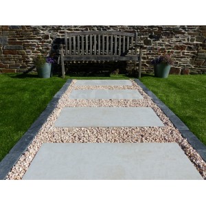 Pas Japonais Couleur Beton Ivoire - Pack de 18 dalles