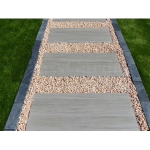 Trittplatte Farbe Graues Holz - 10er-Pack Fliesen