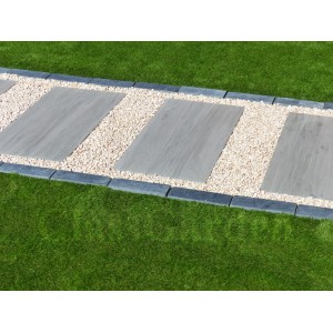 Trittplatte Farbe Graues Holz - Packung mit 12 Fliesen