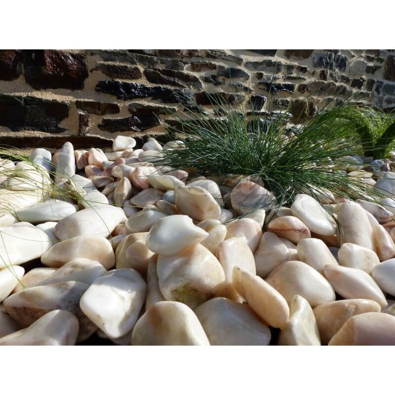 Galet Blanc Rosé 40-60 - Pack de 10 sacs - 200 kg