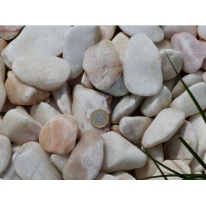 Canto Rodado Blanco Rosa 40-60 - Pack 30 sacos - 600 kg