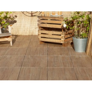 Terraza porcelánico efecto Madera Clara 10 m² - 20 baldosas