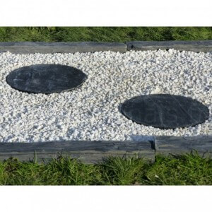 Conjunto de 30 pedras redondas japonesas para caminho de jardim - Pacote com 28 peças