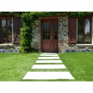 Pedras de jardim japonesas, cor concreto, marfim - Pacote com 24 unidades