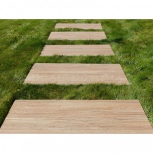 Pedras de jardim japonesas, cor Roble - Pacote com 16 peças