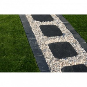 Pedras de jardim japonesas irregulares, quadradas - Pacote com 24 unidades