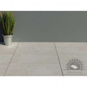 Elfenbeinfarbene Betonplatte 100x50 - Pack 16 m²