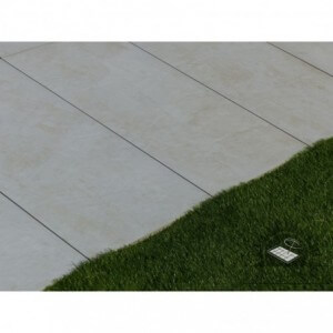 Elfenbeinfarbene Betonplatte 100x50 - Pack 16 m²