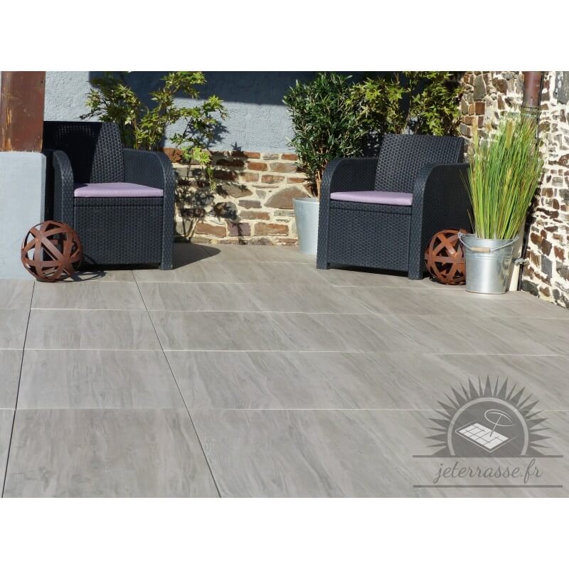 Baldosa Porcelánico efeito Madera Cinza 100x50 - Pacote 8 m²